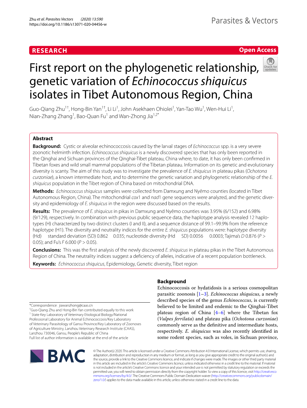 First Report on the Phylogenetic Relationship