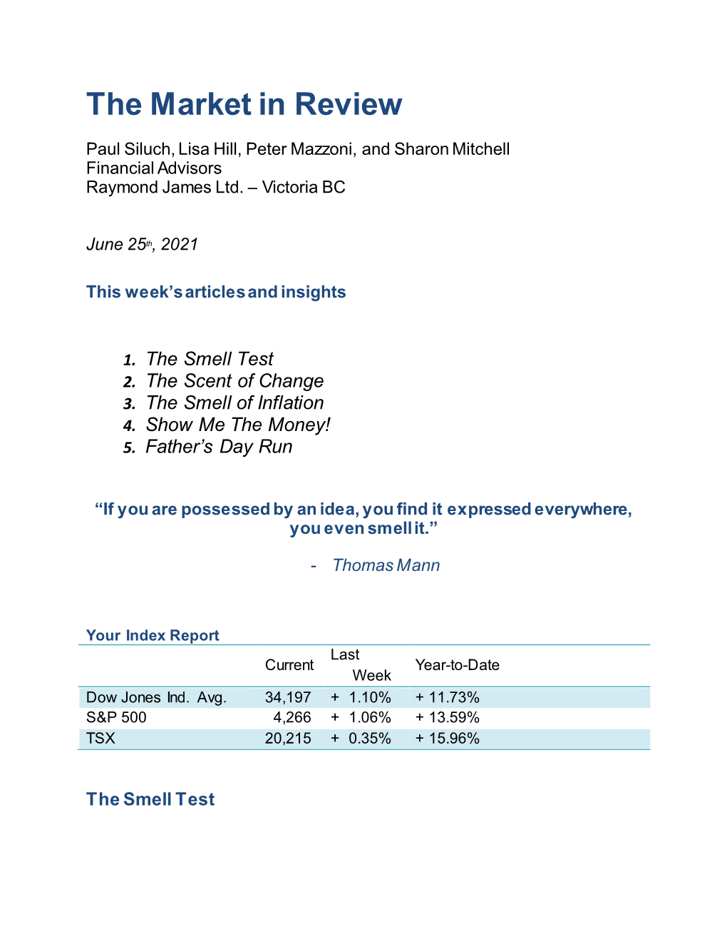 The Market in Review