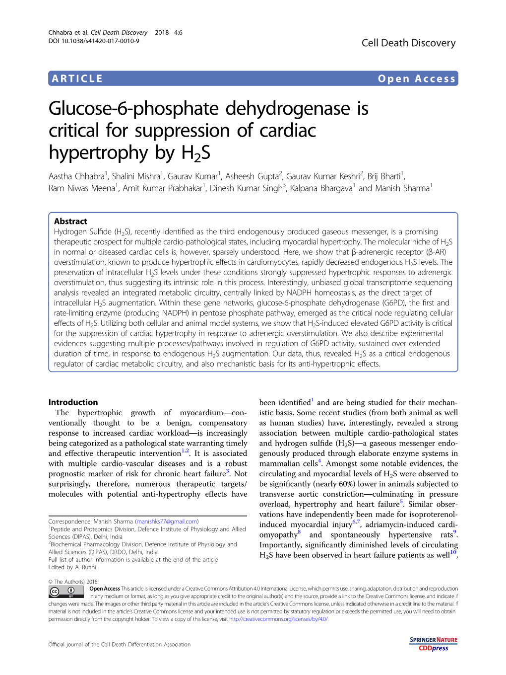 Glucose-6-Phosphate Dehydrogenase Is Critical for Suppression of Cardiac