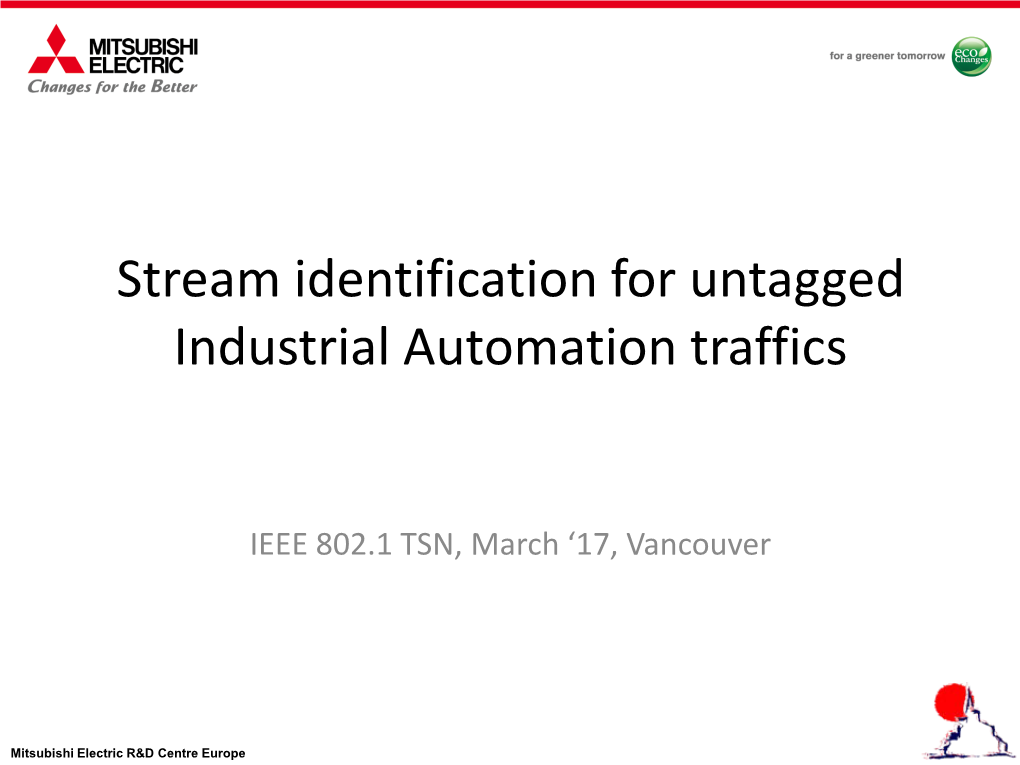 Stream Identification for Untagged Industrial Automation Traffics
