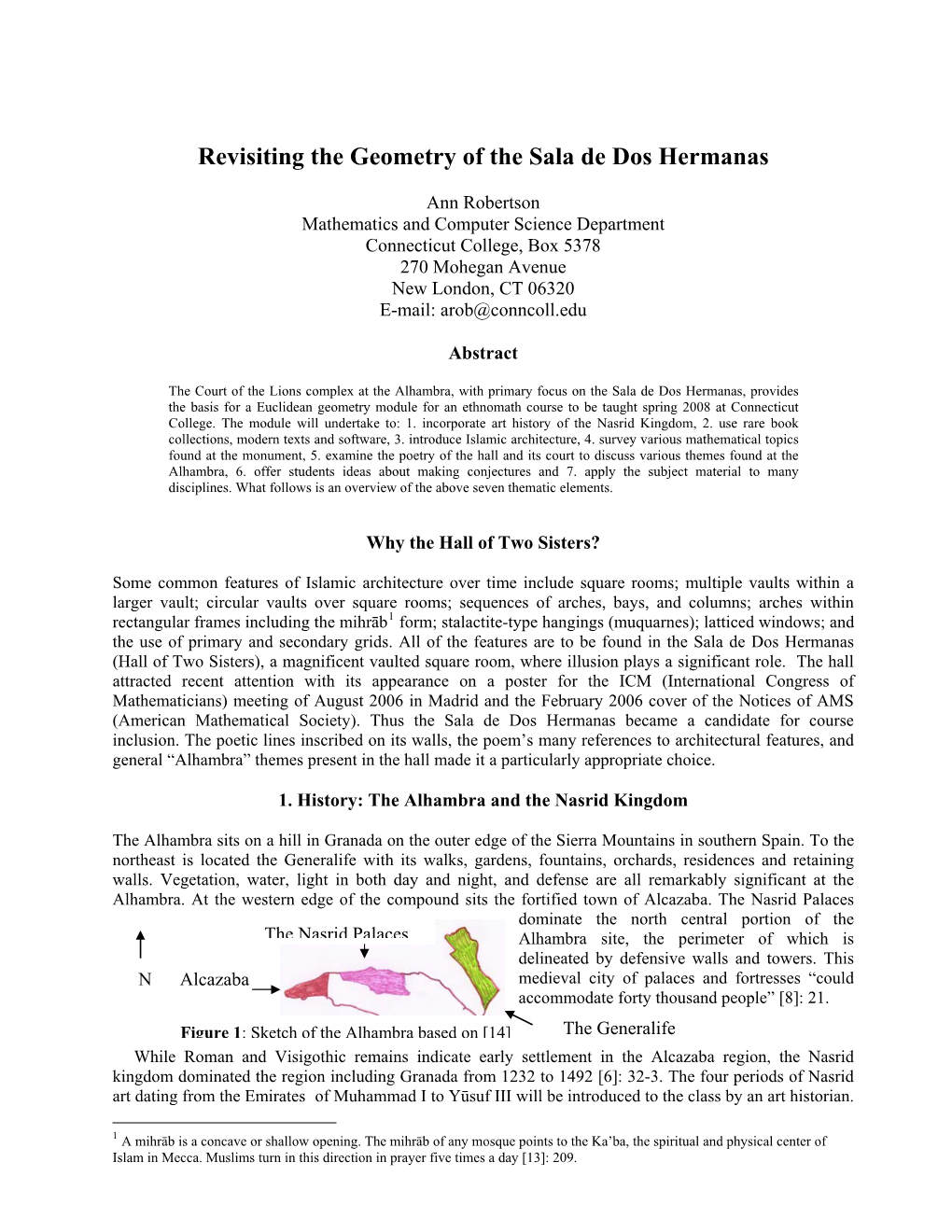 Revisiting the Geometry of the Sala De Dos Hermanas