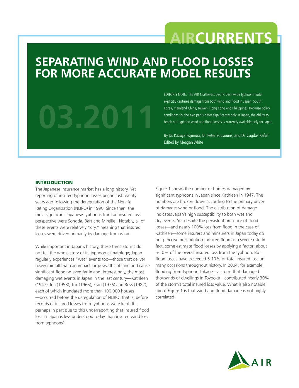 Separating Wind and Flood Losses for More Accurate Model Results