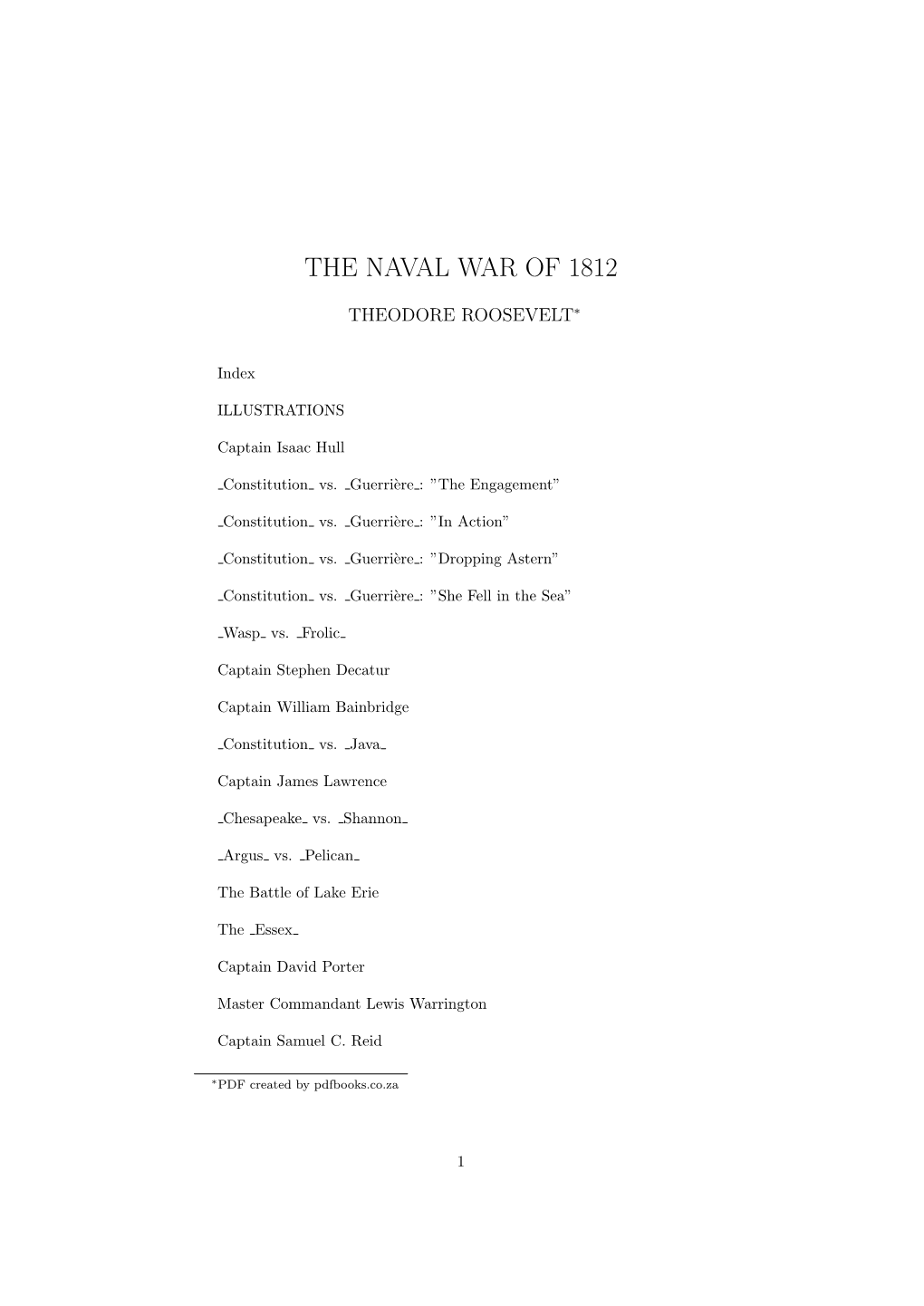 The Naval War of 1812