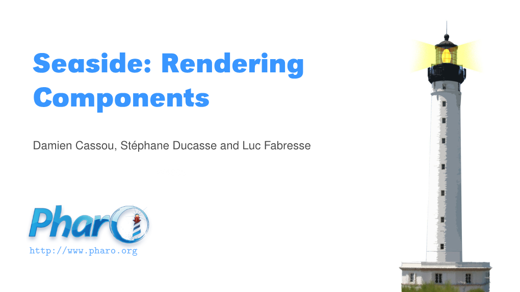 Seaside: Rendering Components