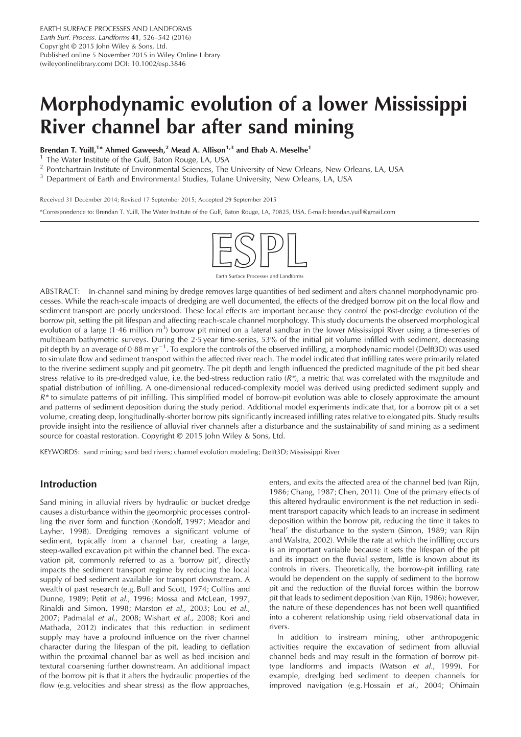 Morphodynamic Evolution of a Lower Mississippi River Channel Bar After Sand Mining