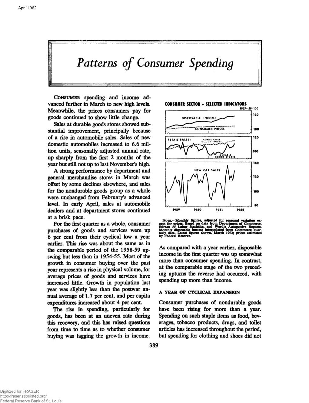 Patterns of Consumer Spending