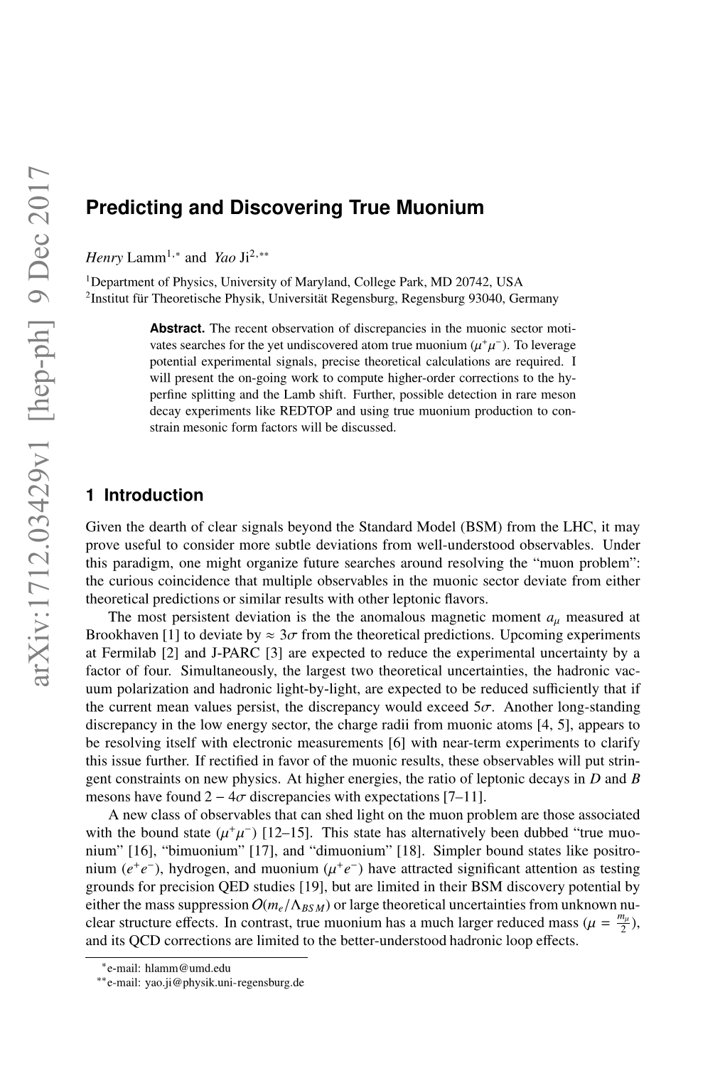 Predicting and Discovering True Muonium