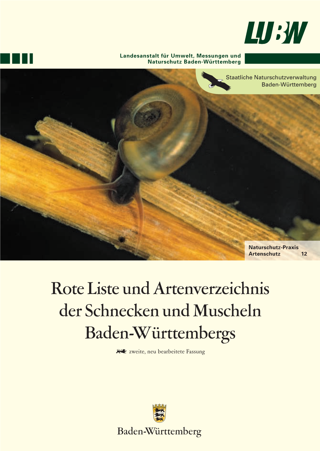 Rote Liste Und Artenverzeichnis Der Schnecken Und Muscheln Baden