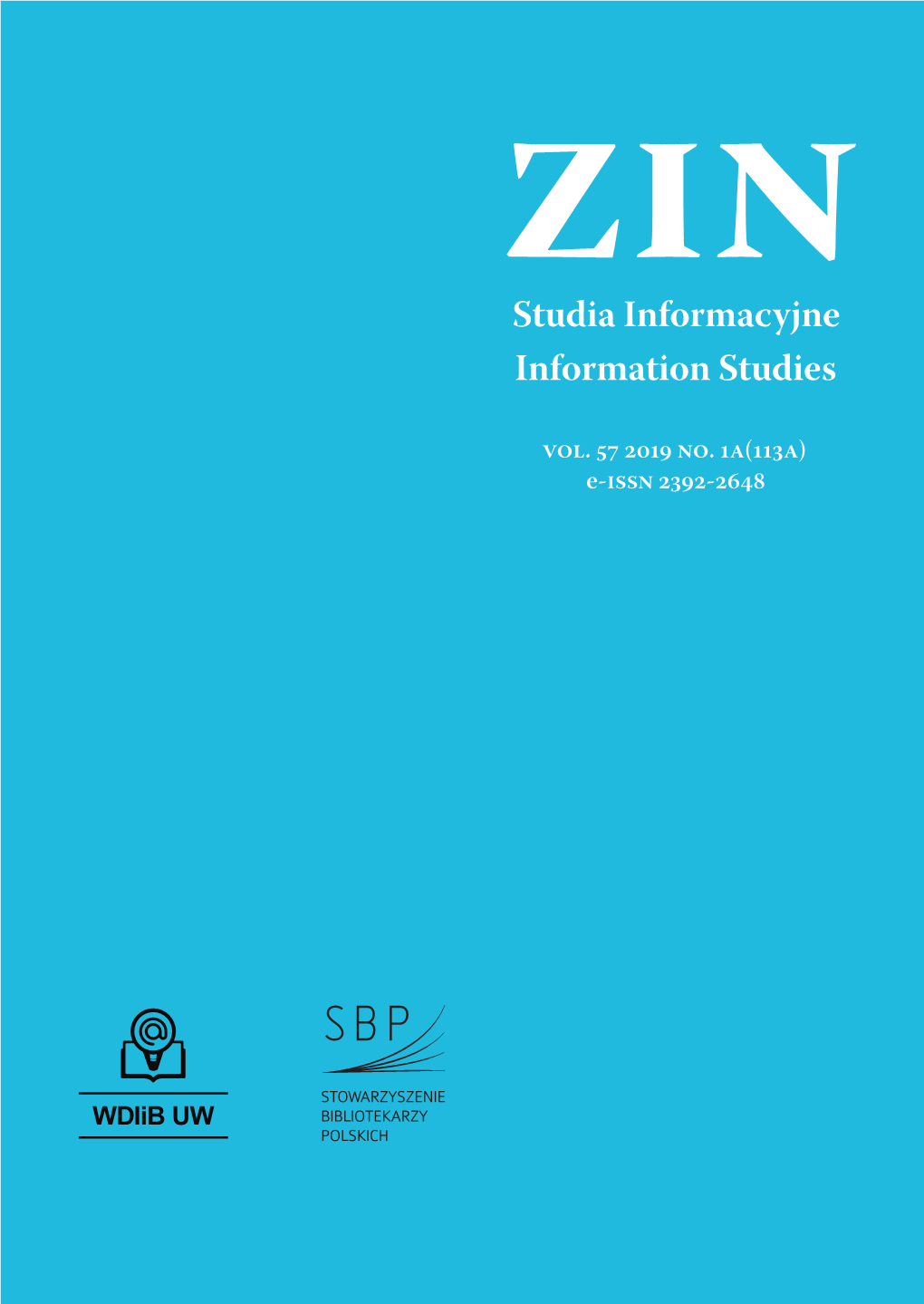 Zin Studia Informacyjne Information Studies