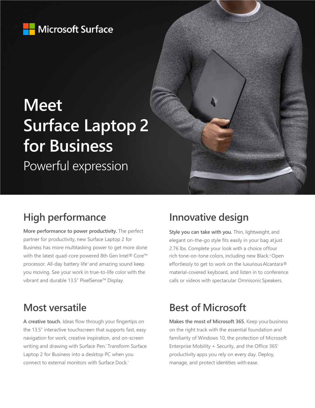 Meet Surface Laptop 2 for Business Powerful Expression