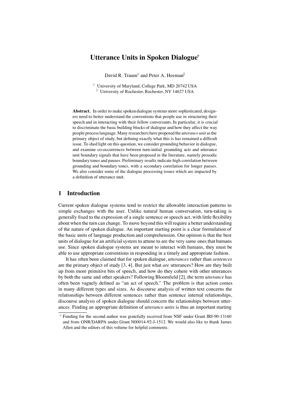 Utterance Units in Spoken Dialogue