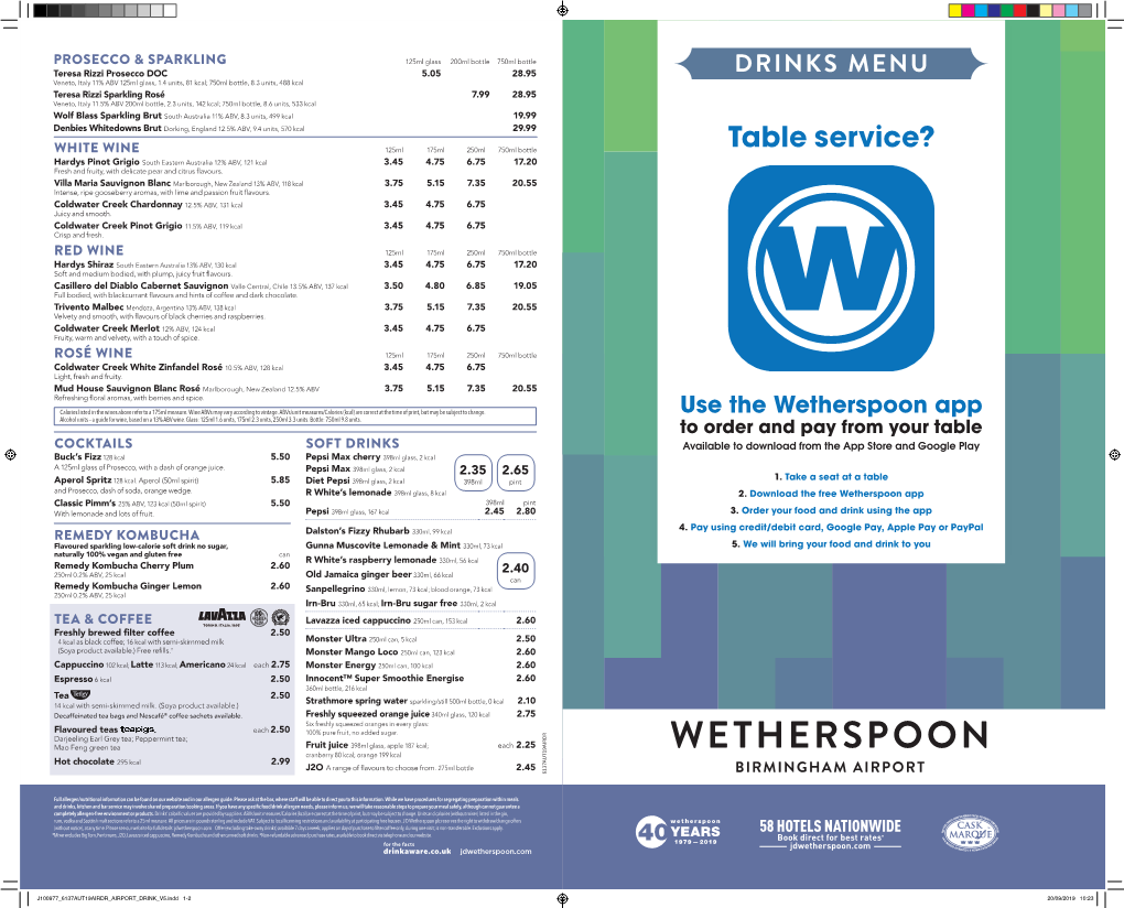 Wetherspoon App Alcohol Units – a Guide for Wine, Based on a 13% ABV Wine