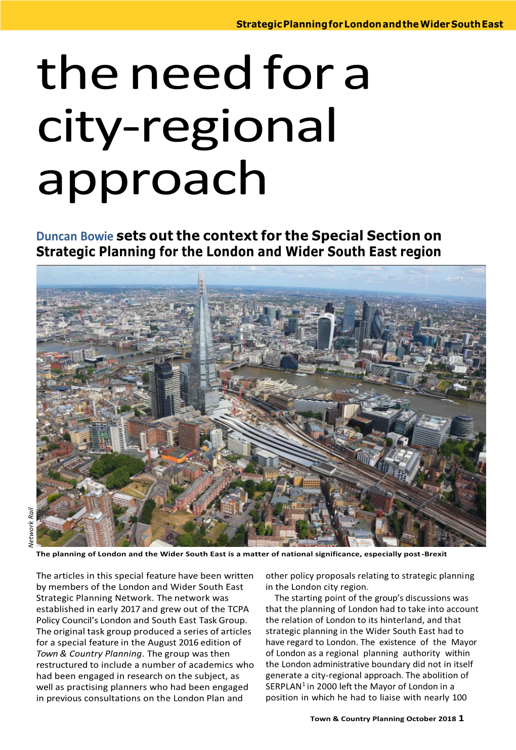 The Need for a City-Regional Approach