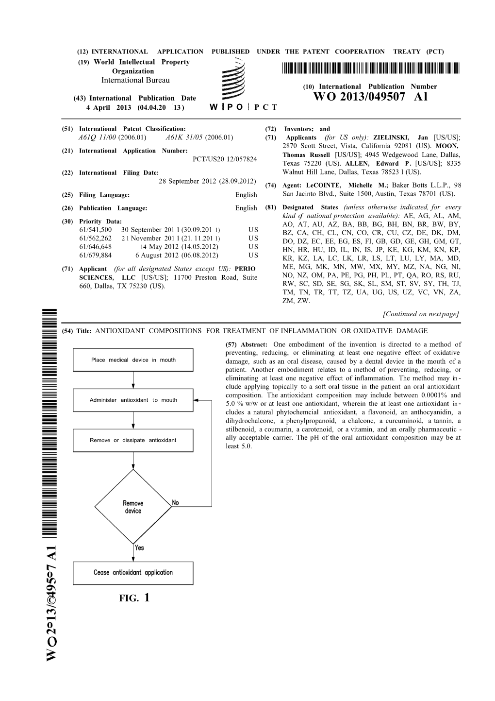 WO 2013/049507 Al O