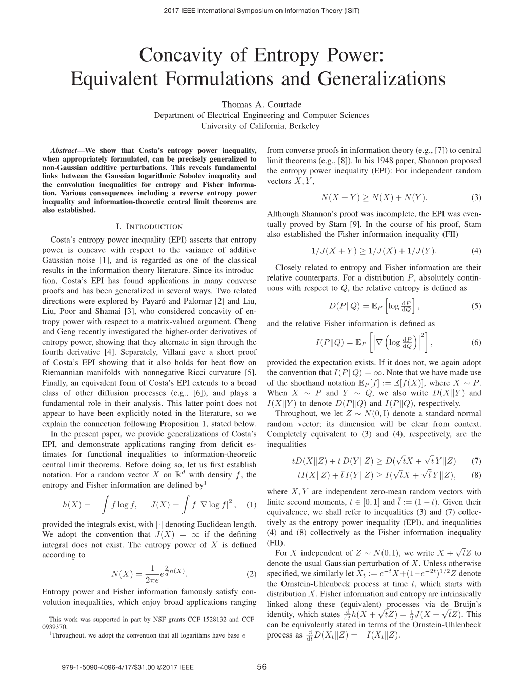 Concavity of Entropy Power: Equivalent Formulations and Generalizations