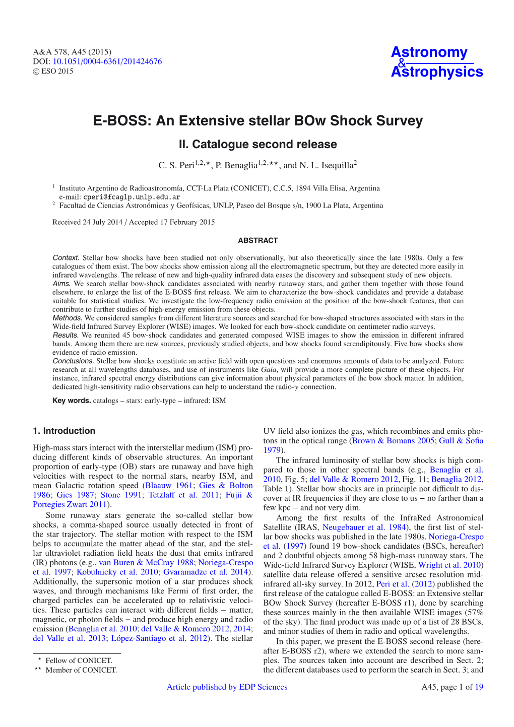 E-BOSS: an Extensive Stellar Bow Shock Survey II
