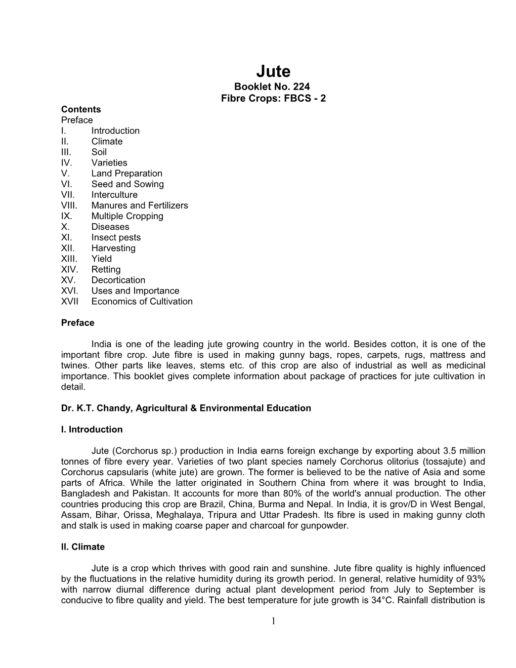 Fibre Crops: FBCS - 2