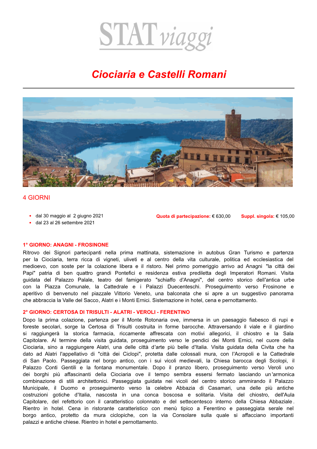 Ciociaria E Castelli Romani