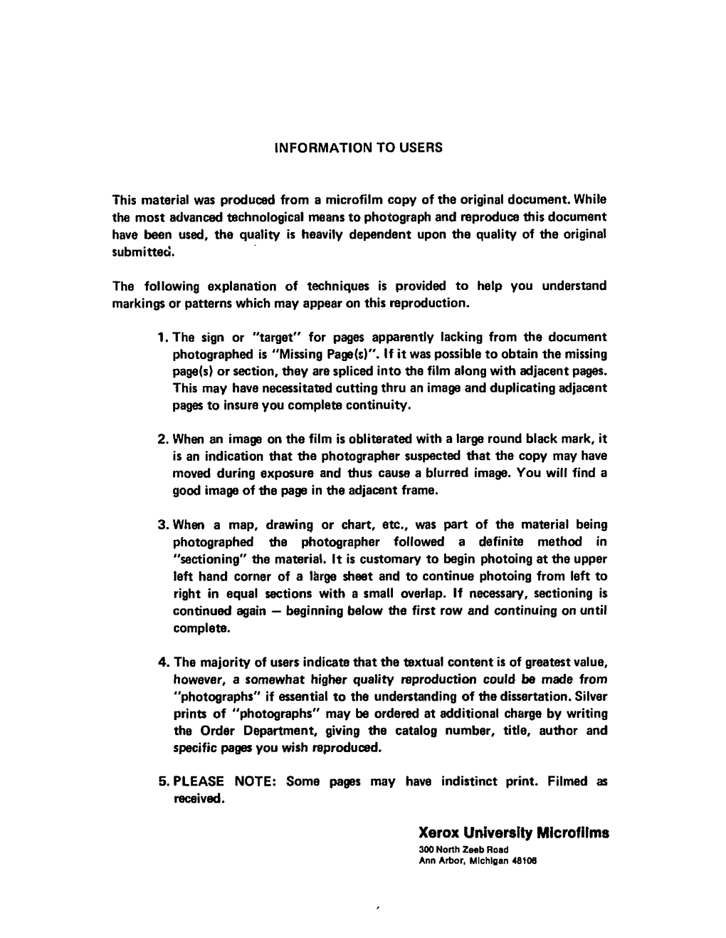 Xerox University Microfilms 300 North Zeeb Road Ann Arbor, Michigan 46106 I I 73-26,852