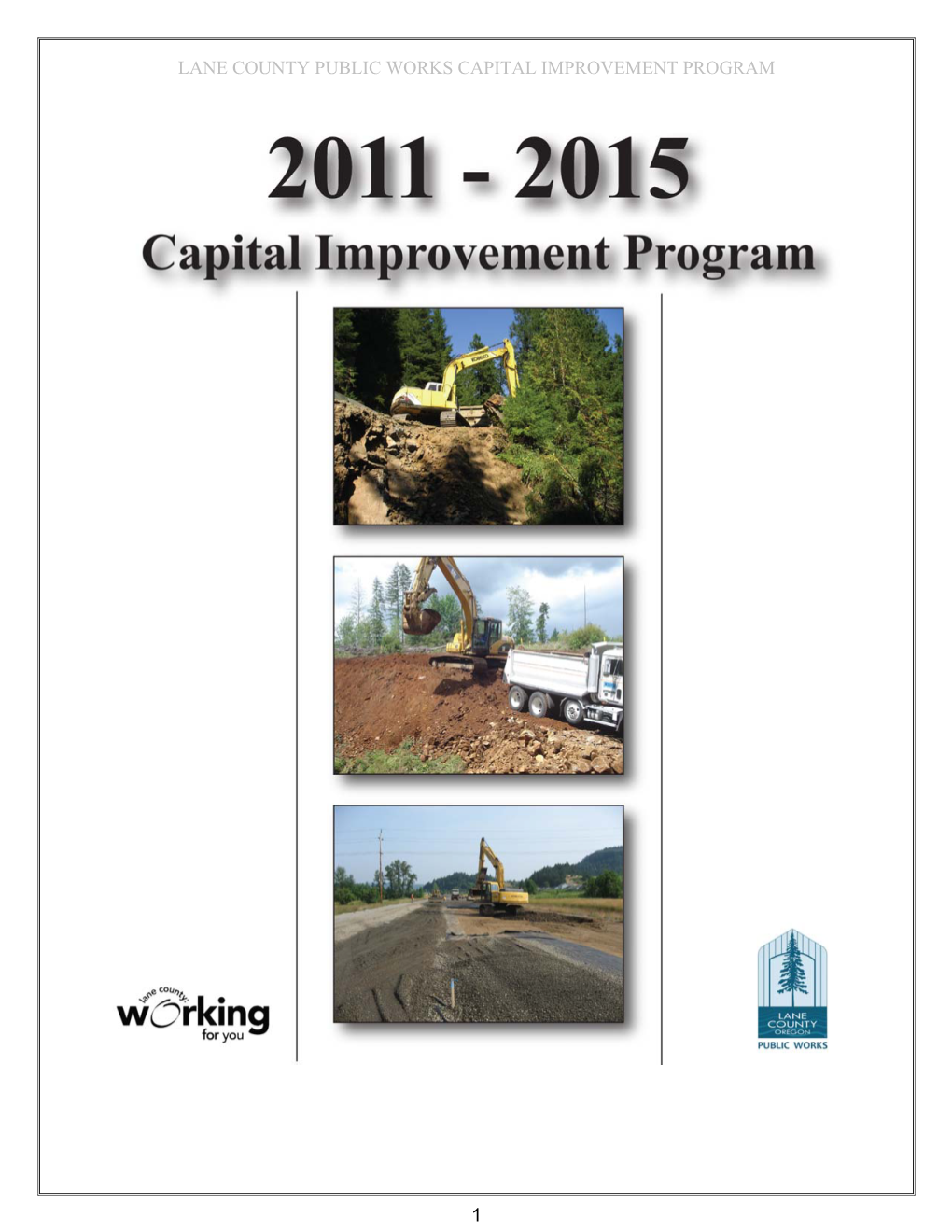 Lane County Public Works Capital Improvement Program 1