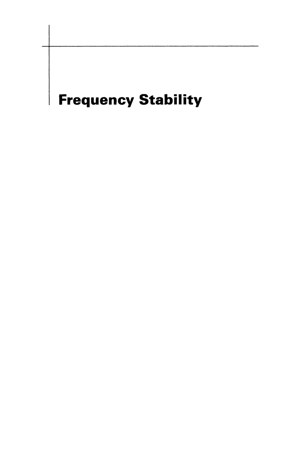 Frequency Stability IEEE PRESS SERIES on DIGITAL and MOBILE COMMUNICATION John B