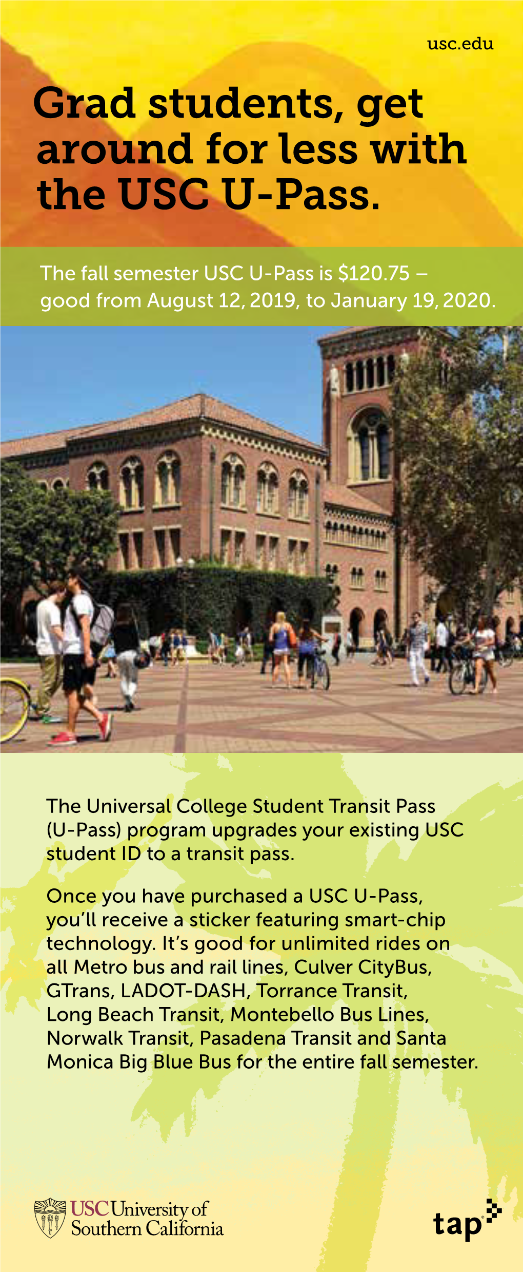 Grad Students, Get Around for Less with the USC U-Pass