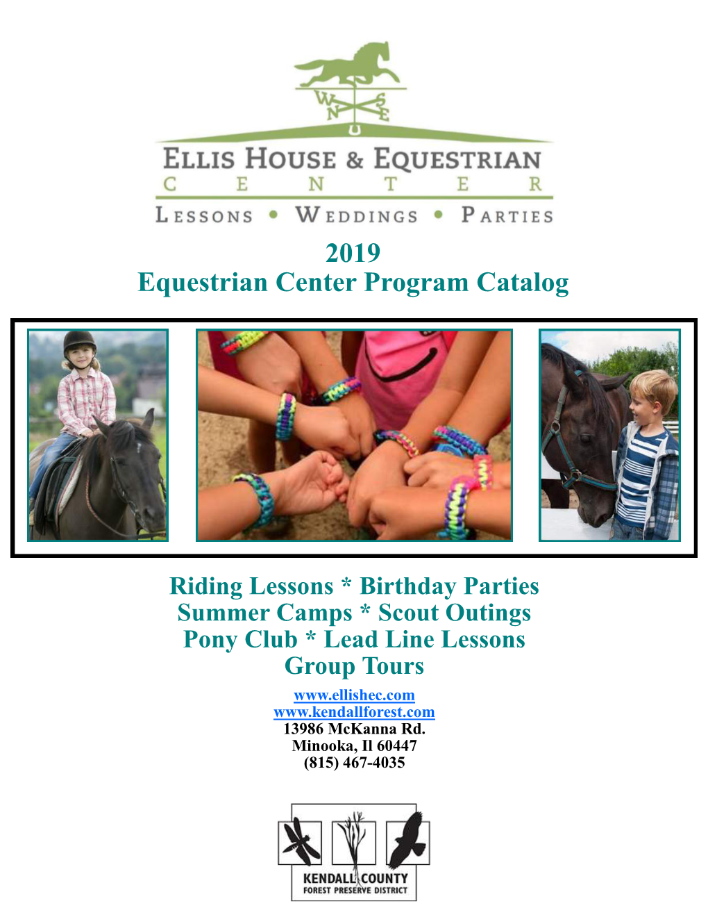 2019 Equestrian Center Program Catalog