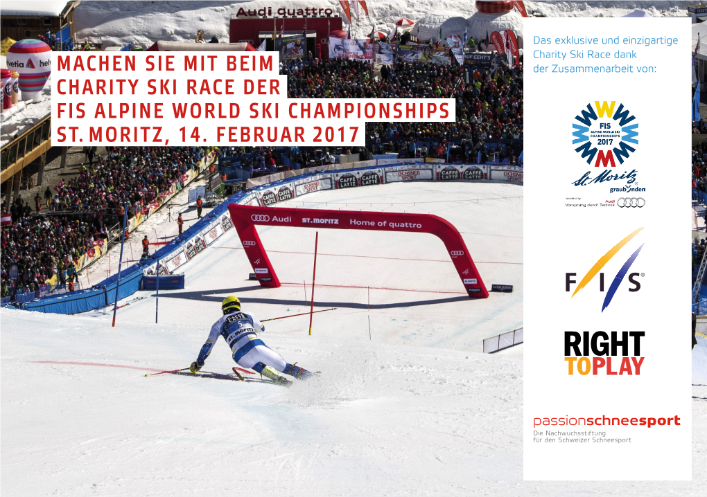 Machen Sie Mit Beim Charity Ski Race Der Fis Alpine