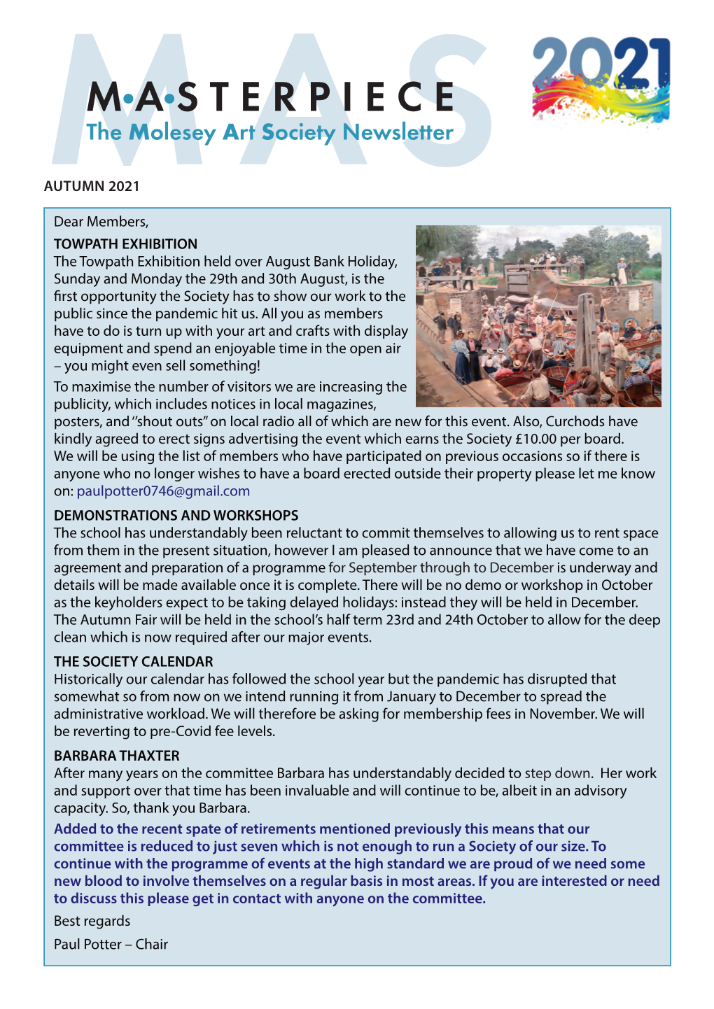 Newsletter Autumn 2021