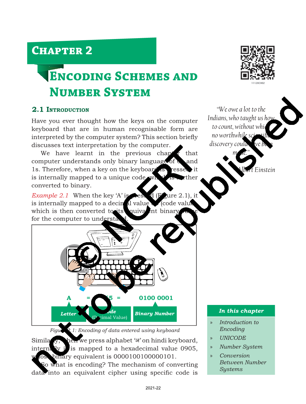 Encoding Schemes and Number System