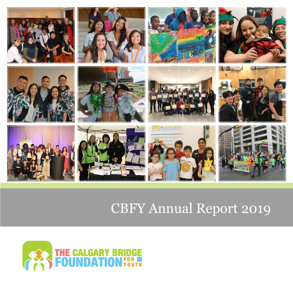 CBFY Annual Report 2019 Table of Contents Message from the Board Chair