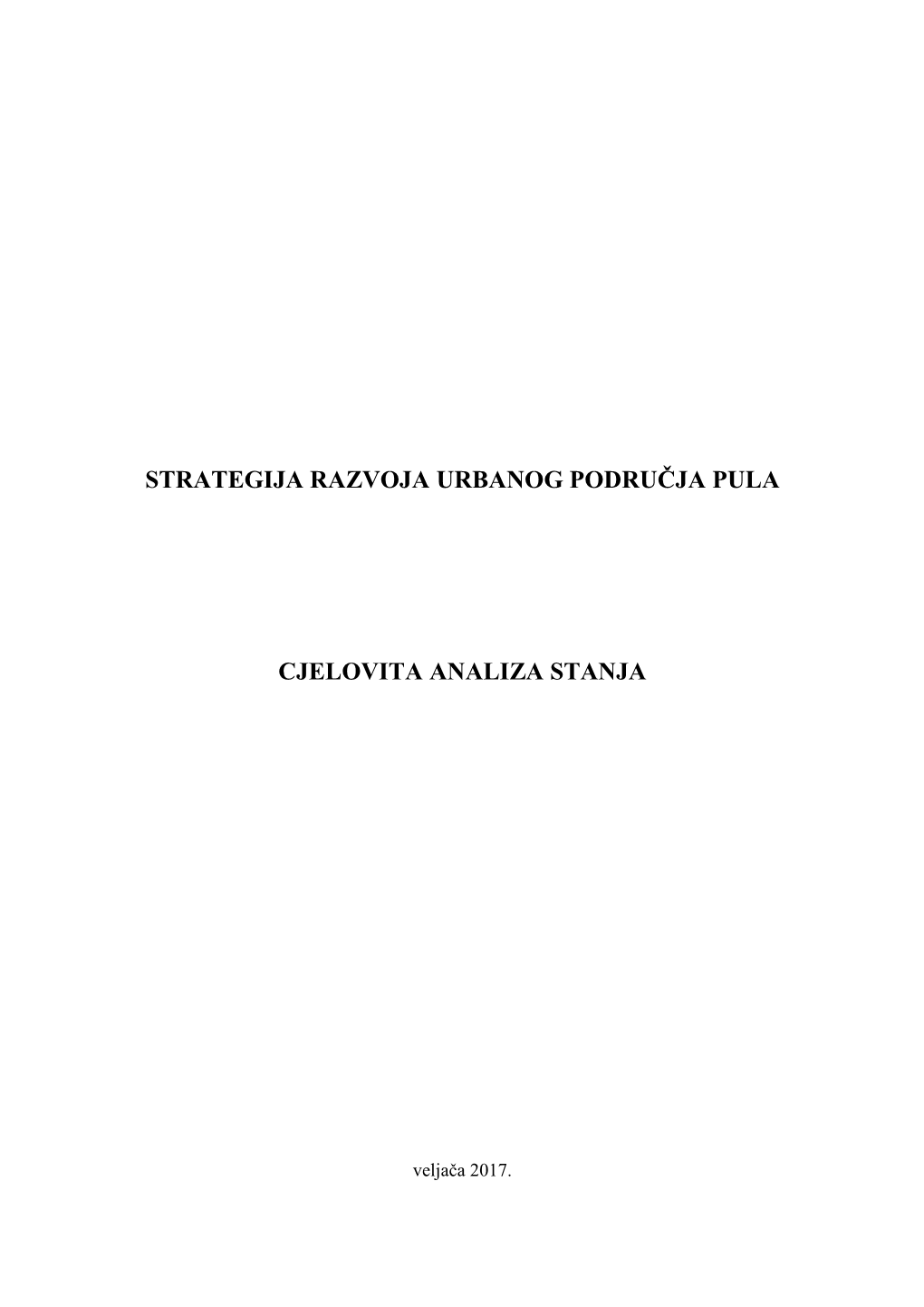 Cjelovita Analiza Stanja