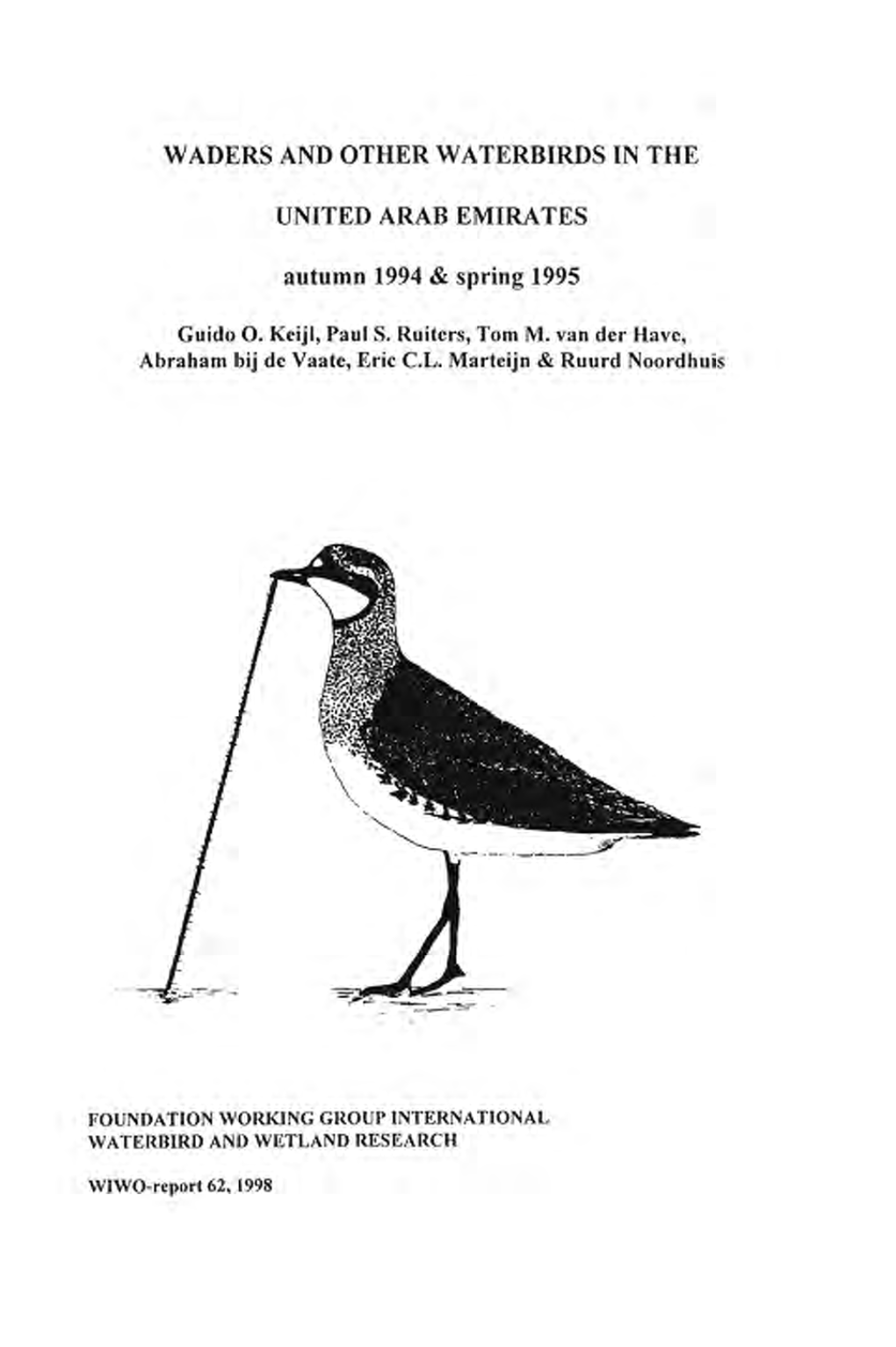 Waders and Other Waterbirds in the UAE Autumn 1994 & Spring 1995