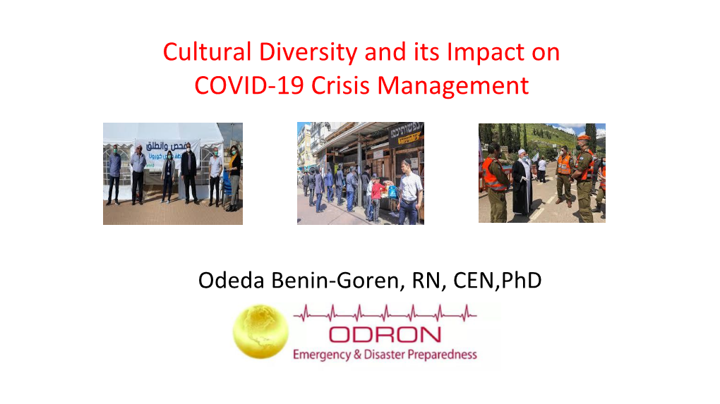 Cultural Diversity and Its Impact on COVID-19 Crisis Management