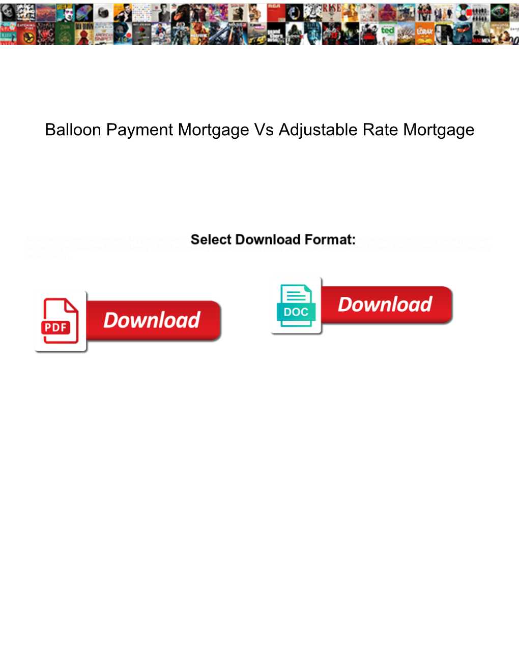 Balloon Payment Mortgage Vs Adjustable Rate Mortgage