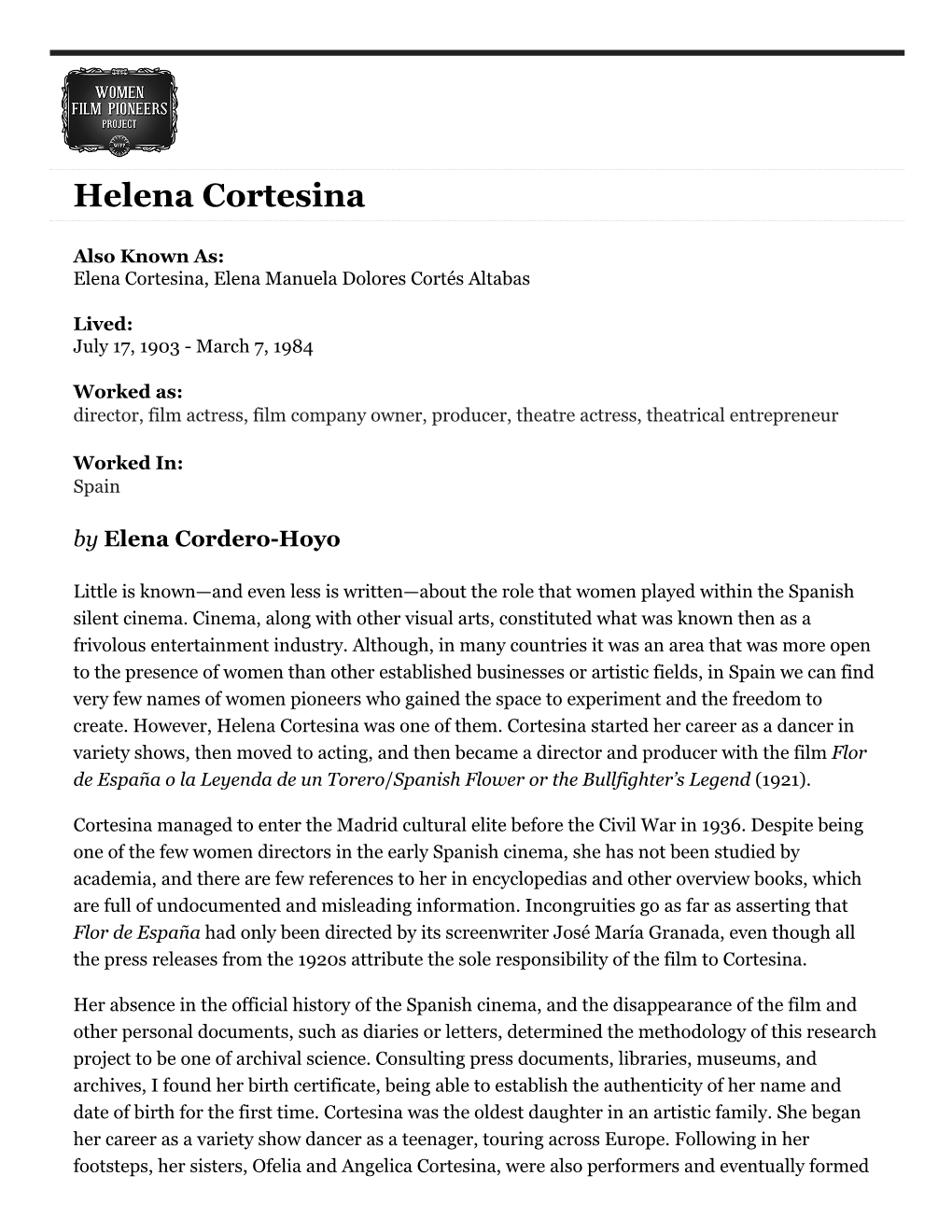 Helena Cortesina