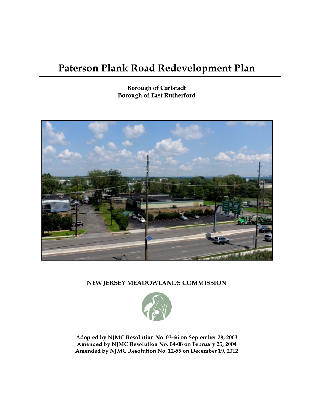 Paterson Plank Road Redevelopment Plan