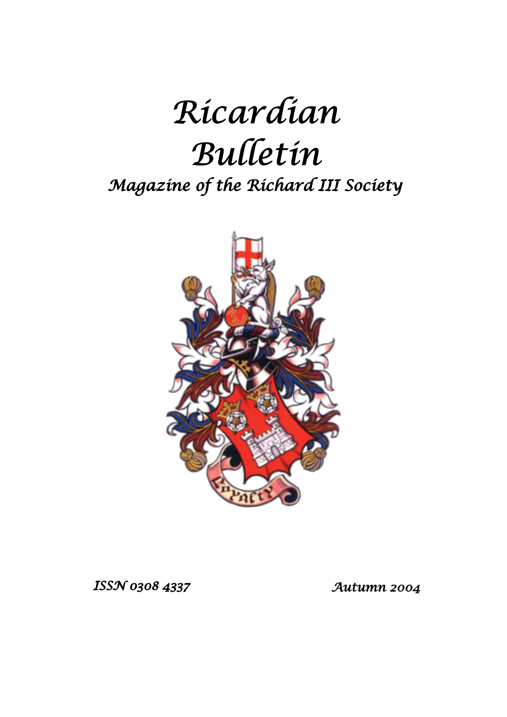 Ricardian Bulletin Ricardian Bulletin