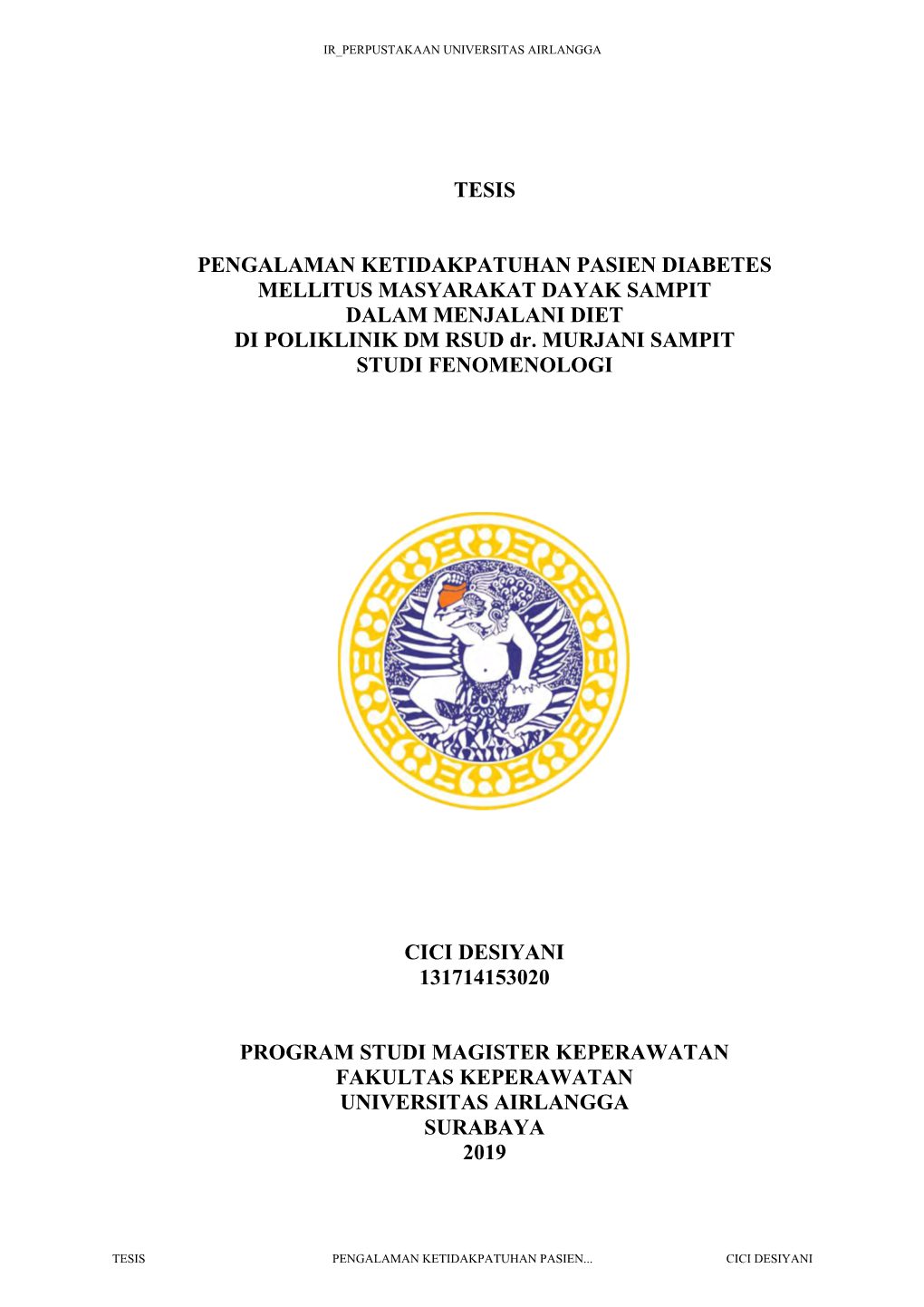 Tesis Pengalaman Ketidakpatuhan Pasien