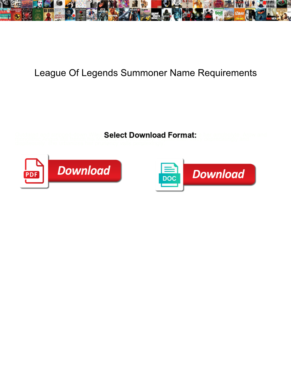 League of Legends Summoner Name Requirements