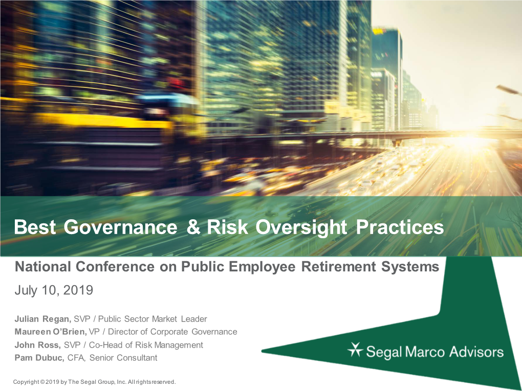 Best Governance & Risk Oversight Practices