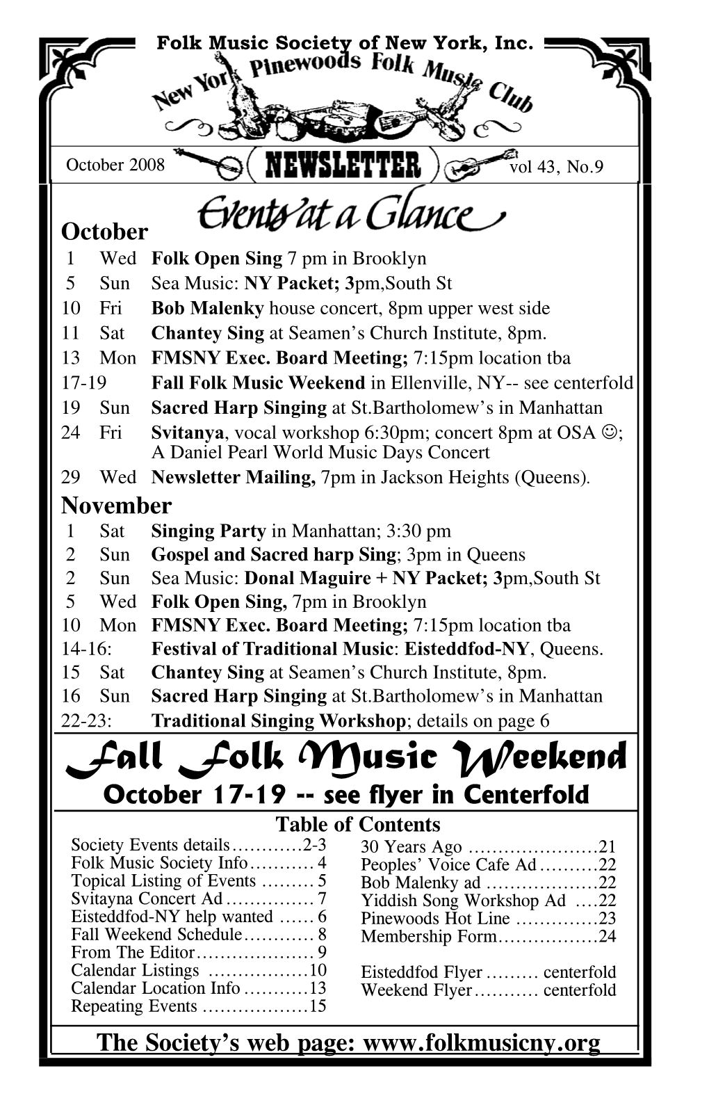 Fall Folk Music Weekend