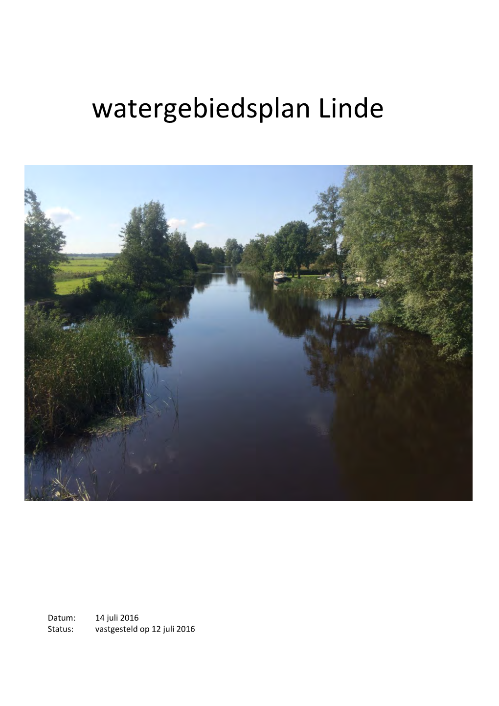 Watergebiedsplan Linde