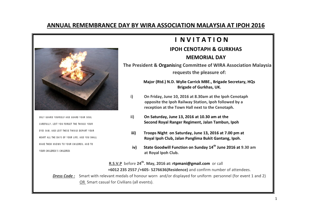 Invitation Programme