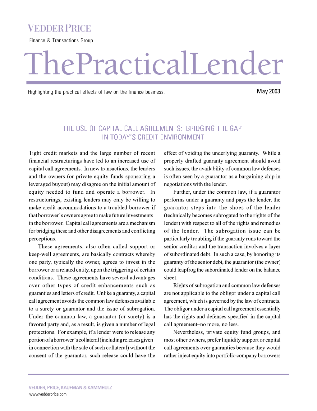 Thepracticallender Finance & Transactions Group