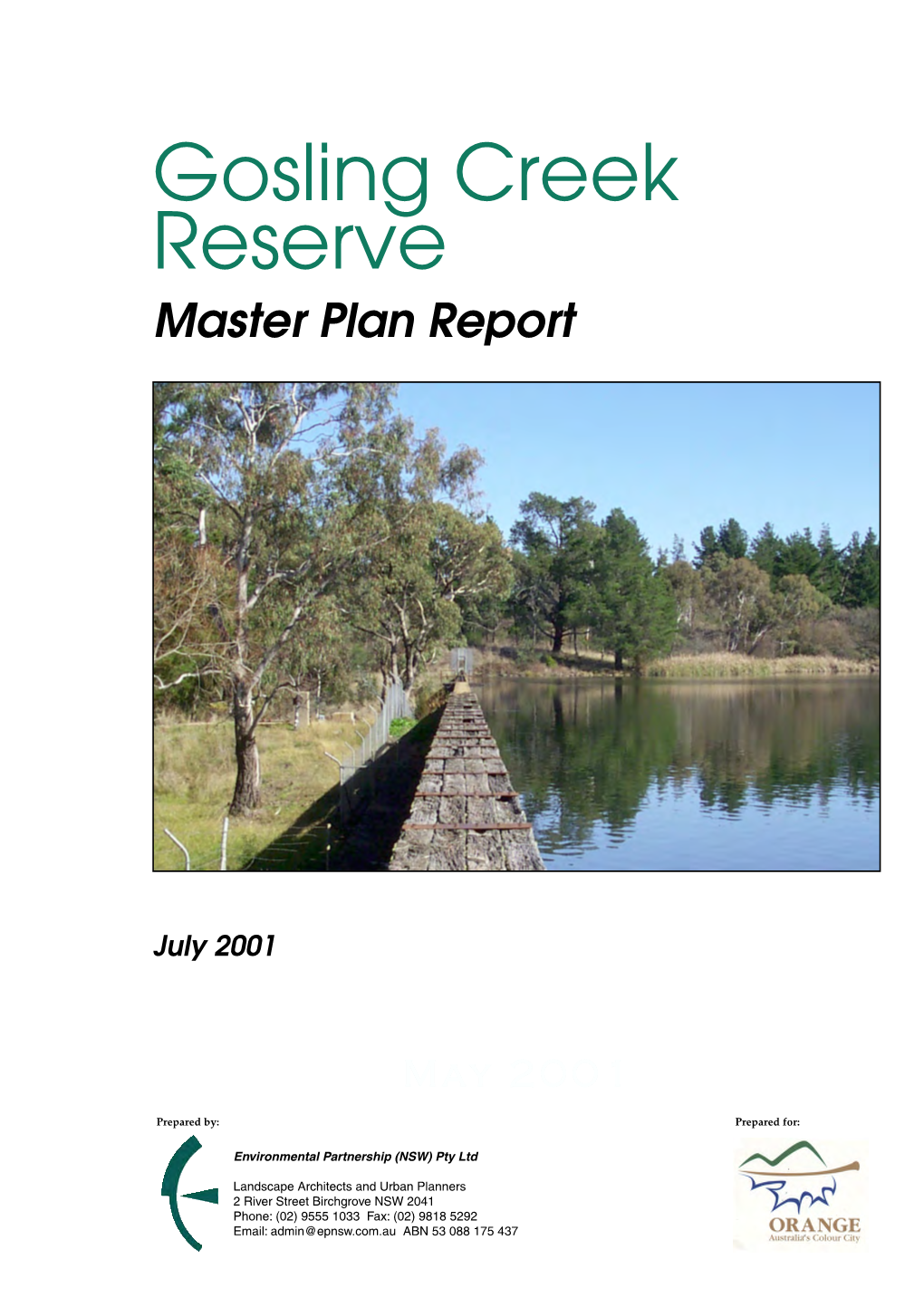 Gosling Creek Reserve Master Plan Report