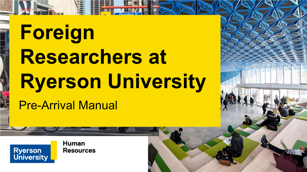 Foreign Researchers at Ryerson University