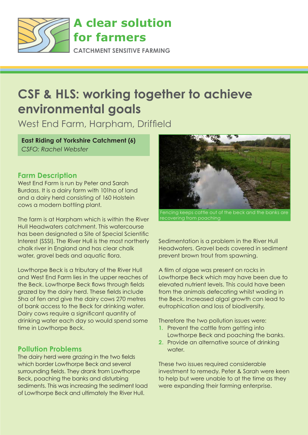 CSF & HLS: Working Together to Achieve Environmental Goals