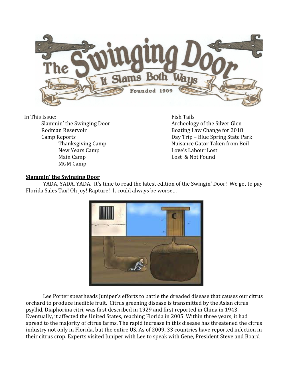 Slammin' the Swinging Door Rodman Reservoir Camp Reports