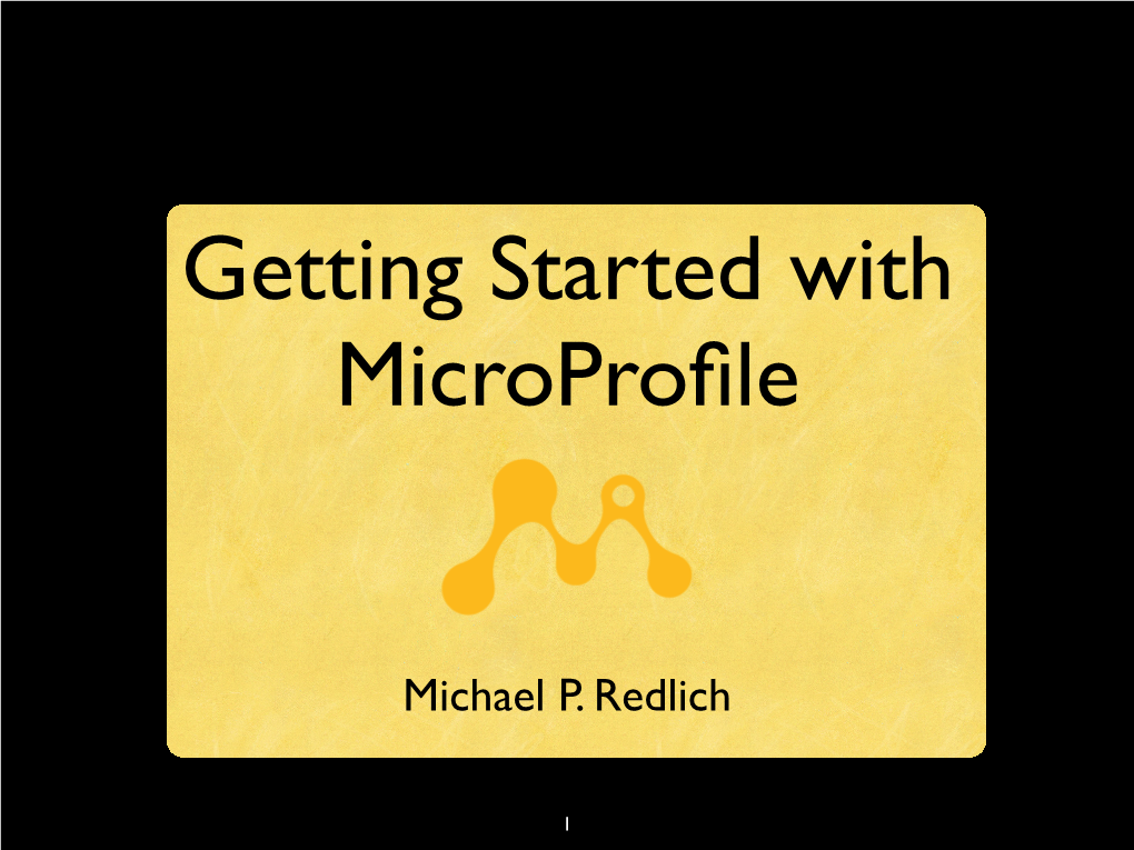 Getting Started with Microprofile